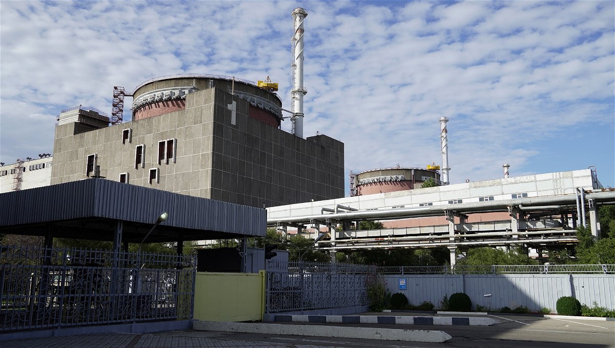 <i>Stringer/Anadolu Agency/Getty Images</i><br/>A view of Zaporizhzhia Nuclear Power Plant after operations have been completely halted on September 11 in Zaporizhzia