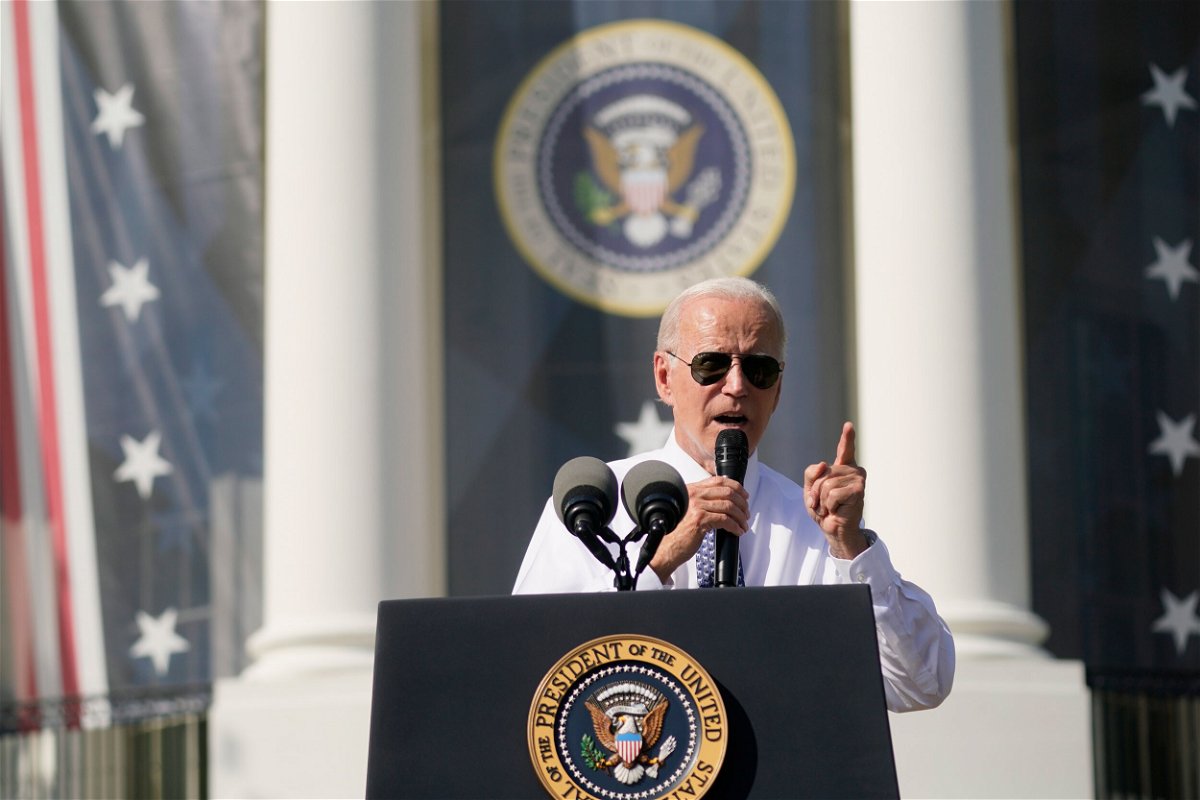 <i>Andrew Harnik/AP</i><br/>President Joe Biden on September 14 is set to announce the approval of the first $900 million for electric vehicle chargers across the country when he speaks in Detroit