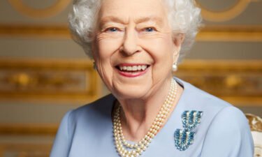 The previously unreleased portrait shows Queen Elizabeth II photographed at Windsor Castle