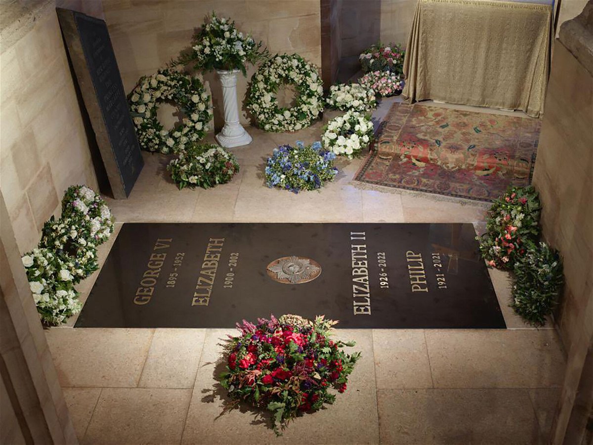<i>The Royal Family</i><br/>The final resting place of Queen Elizabeth II is shown at the King George VI Memorial Chapel at Windsor Castle.