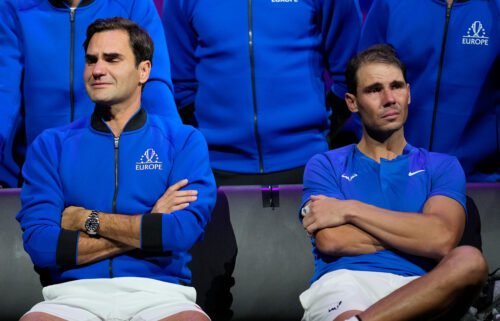 An emotional Roger Federer