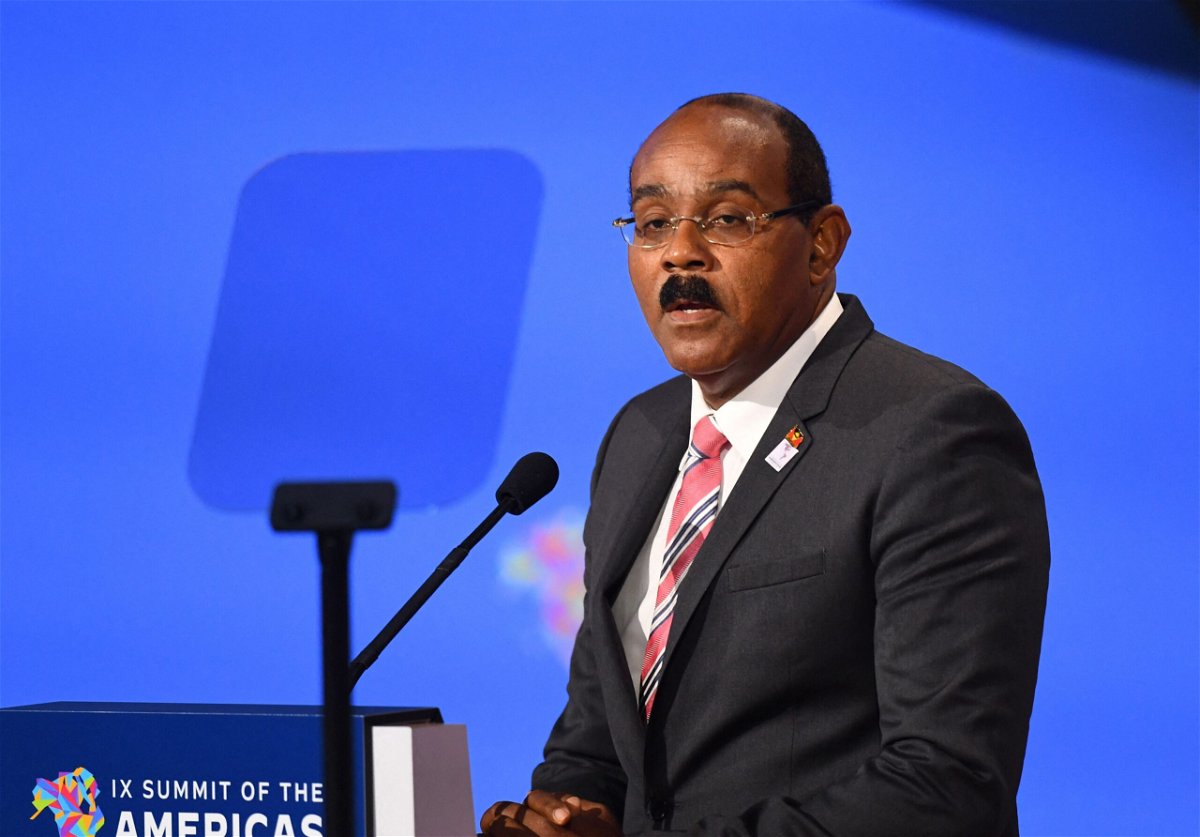 <i>Patrick T. Fallon/AFP/Getty Images</i><br/>Prime Minister Gaston Browne explained that the referendum would be a final step to becoming a truly sovereign nation.