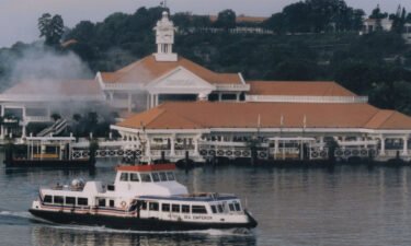 Ferries used to bring guests to Sentosa