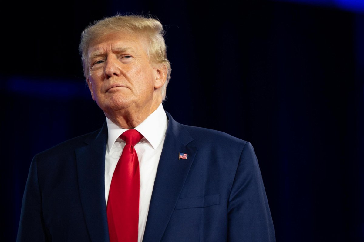 <i>Brandon Bell/Getty Images</i><br/>The controversial deal to take former President Donald Trump's social media platform public faces a crucial deadline this week to keep the transaction alive. Trump is pictured here at CPAC in Dallas on August 6.