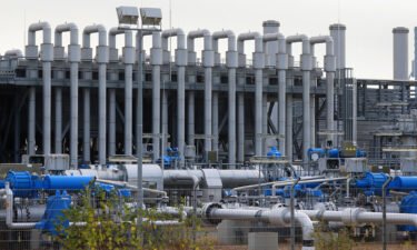 Pipework is seen here at the Etzel ESE natural gas storage facility in Germany on September 7.