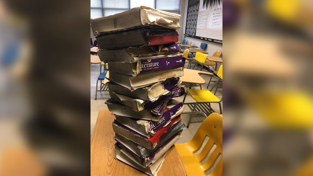 <i>Sarah Jane Scarberry</i><br/>Tattered text books and poor school conditions were one of the reasons some teachers in Oklahoma protested in 2018.