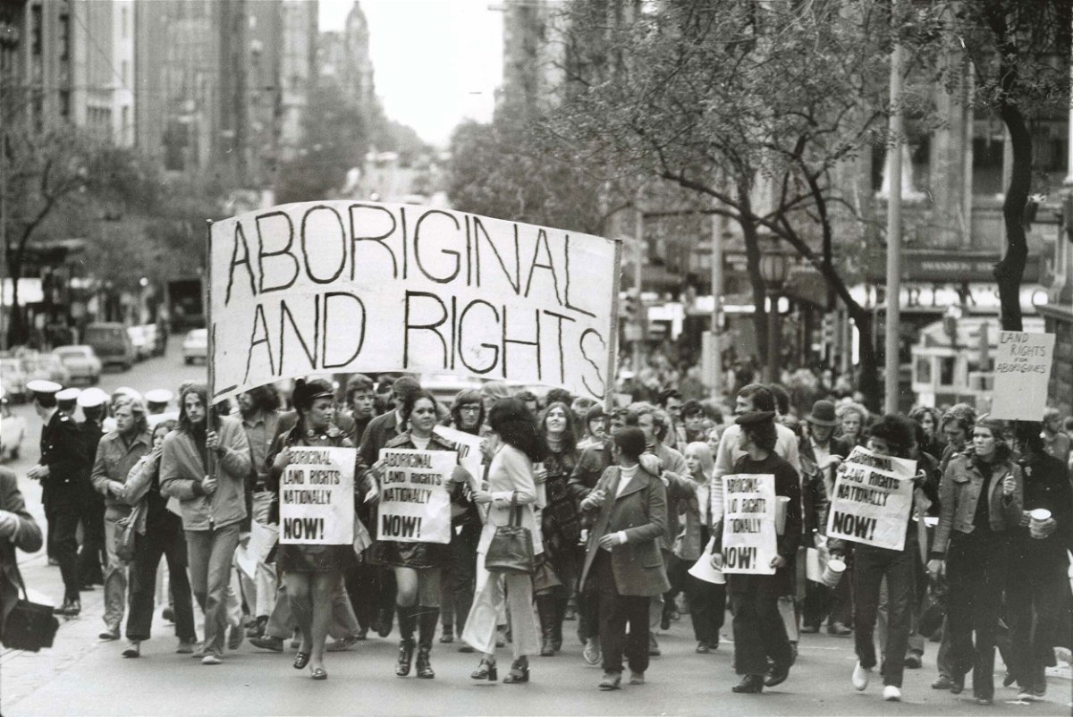 <i>Fairfax Media/Getty Images</i><br/>An Aboriginal land rights protest in Spring Street