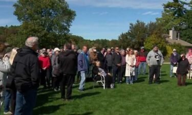 The community of Laconia gathered at Opechee Park Sunday afternoon for a vigil after the Laconia Police Department reported swastikas were found vandalizing multiple areas in the city.