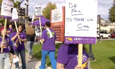 More than a hundred mental health workers with Allina Health in Minneapolis are on the picket line Monday.