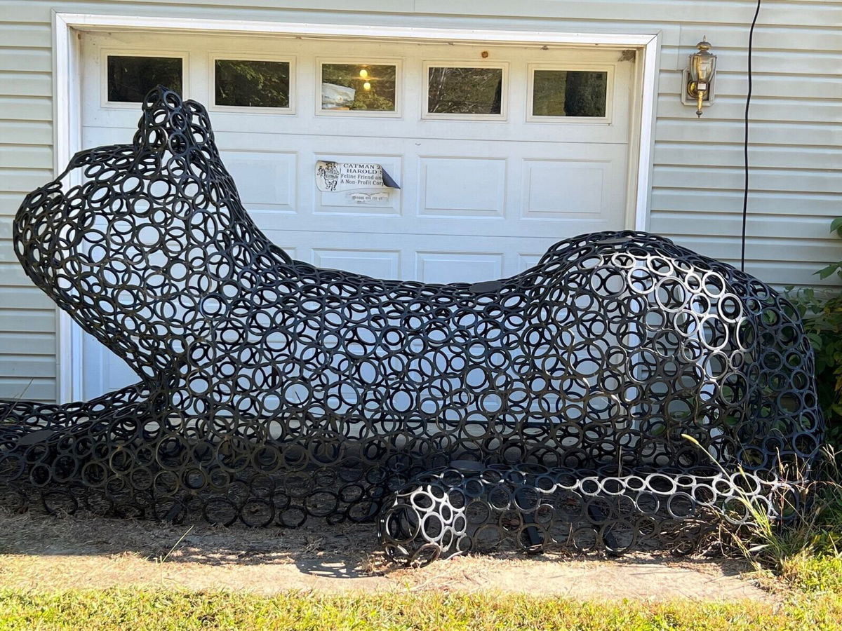 <i>WLOS</i><br/>A cat sculpture created across the country now has a forever home in Western North Carolina.