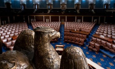 The chamber of the US House of Representatives is seen at the US Capitol on February 28.