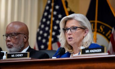 Rep. Liz Cheney of Wyoming speaks as the House select committee investigating the January 6 attack on the US Capitol
