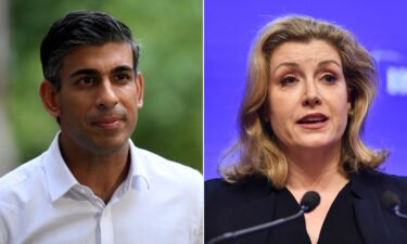 Boris Johnson's withdrawal from the race leaves Rishi Sunak (L) and Penny Mordaunt (R) as the remaining contenders.