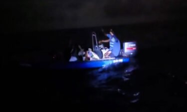 Colombian Coast Guard intercepts a boat of immigrants.