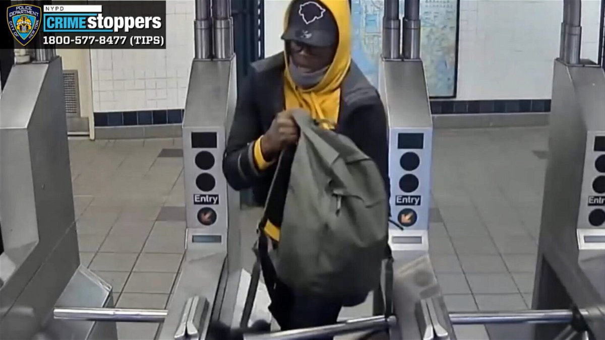 <i>NYPD</i><br/>Police release video of the man seen pushing a subway commuter from the platform onto the train tracks in Brooklyn on Friday.