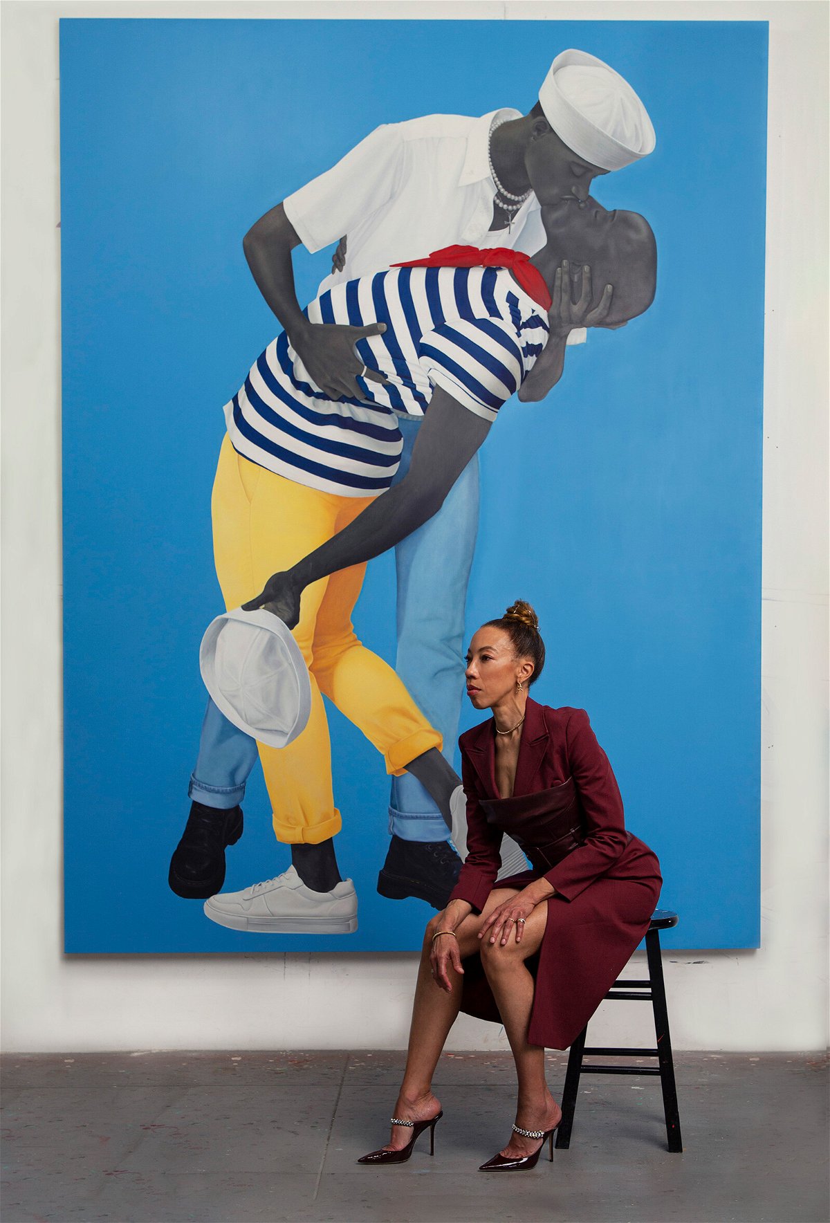 <i>Kelvin Bulluck</i><br/>Artist Amy Sherald is pictured here with 