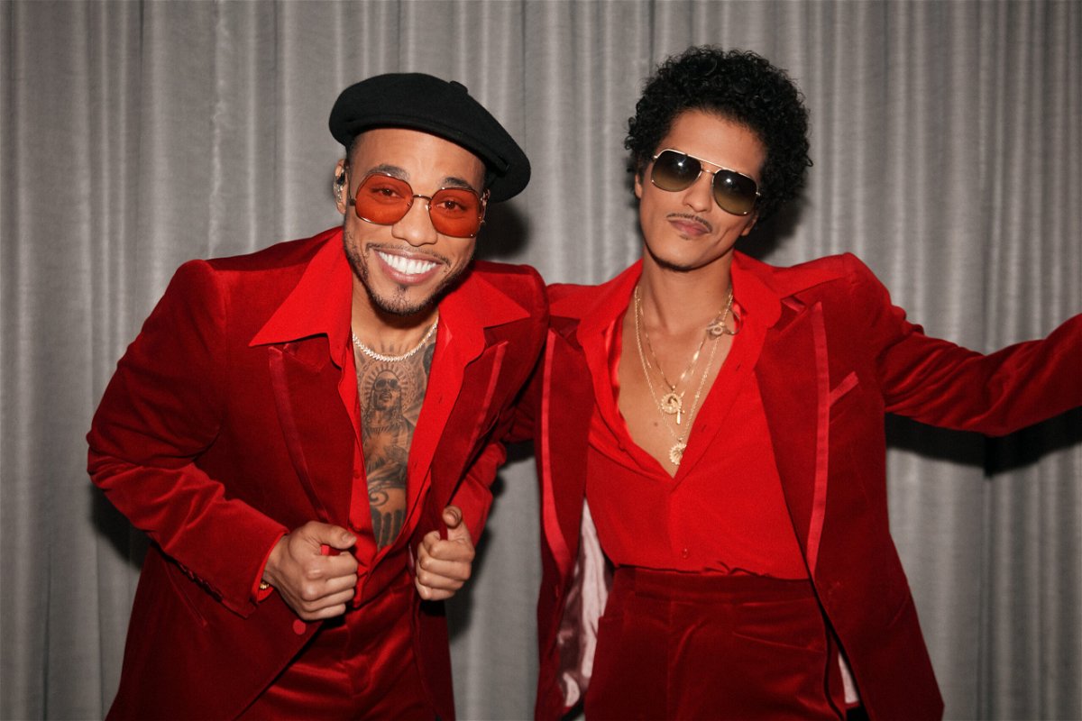 <i>John Esparza/Getty Images</i><br/>Anderson .Paak and Bruno Mars of Silk Sonic in 2021. The duo has decided not to submit their album