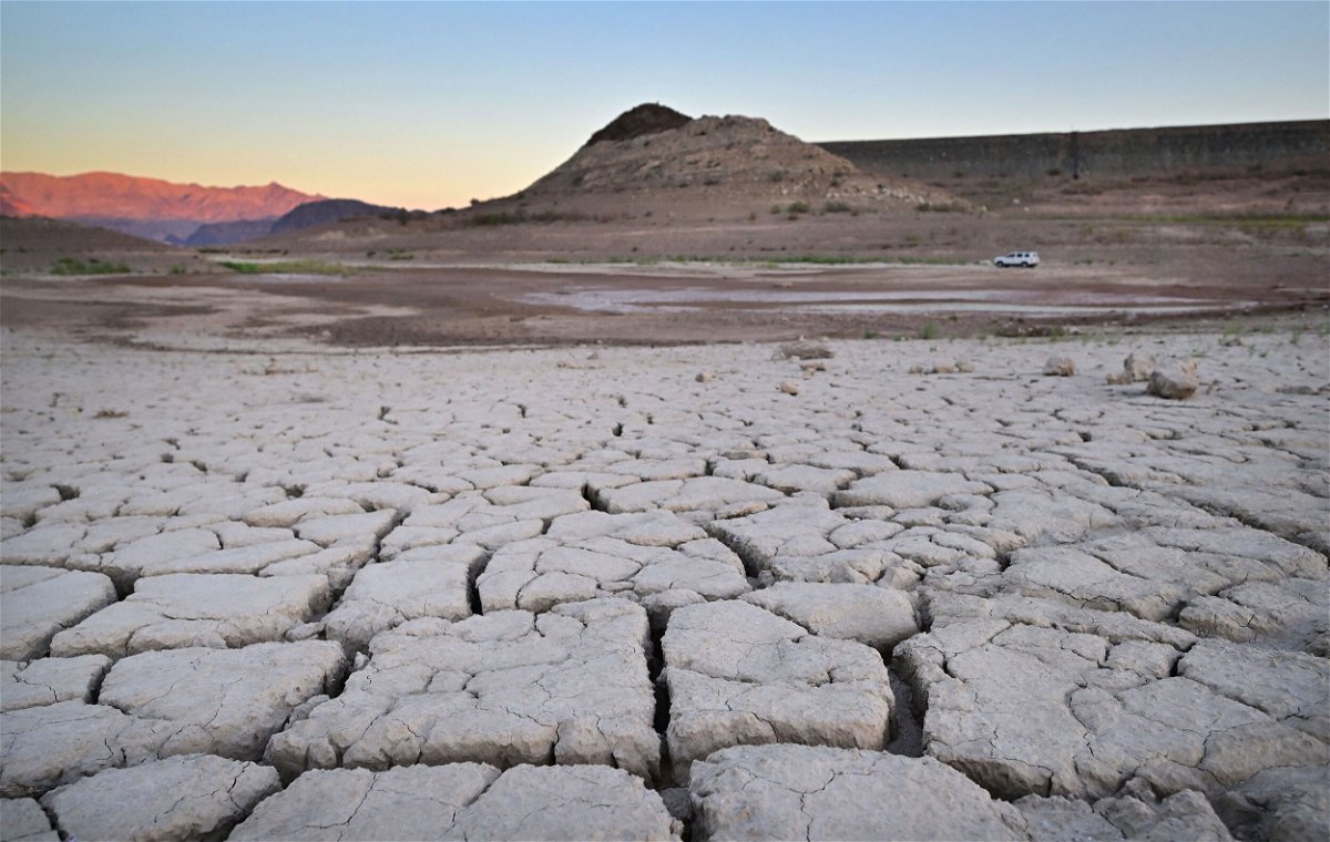 <i>Frederic J. Brown/AFP/Getty Images</i><br/>The past three years have been the driest such period on record in California. A vehicle is pictured here driving past a dry
