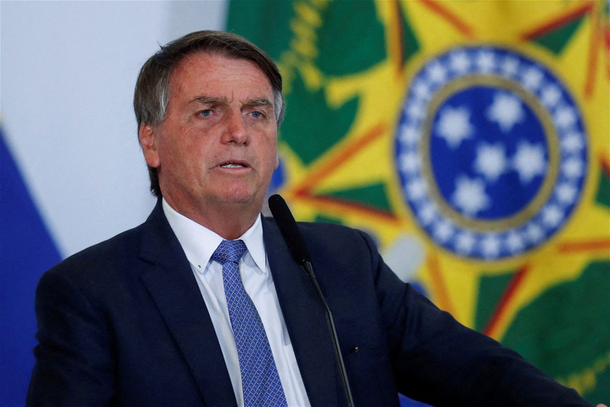 <i>Adriano Machado/Reuters</i><br/>Brazil's President Jair Bolsonaro speaks during a ceremony in Brasilia