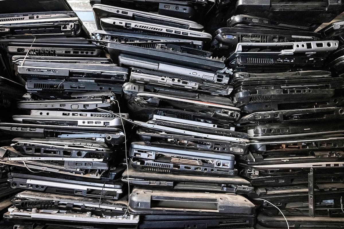 <i>Ed Ram/AFP/Getty Images</i><br/>The limited lifespan of many tech gadgets combined with few options to fix older devices have caused the issue of e-waste to surge over the years. Old laptop casings in the NGO Electronic Waste Initiative Kenya workshop are seen here in Nairobi in 2021.
