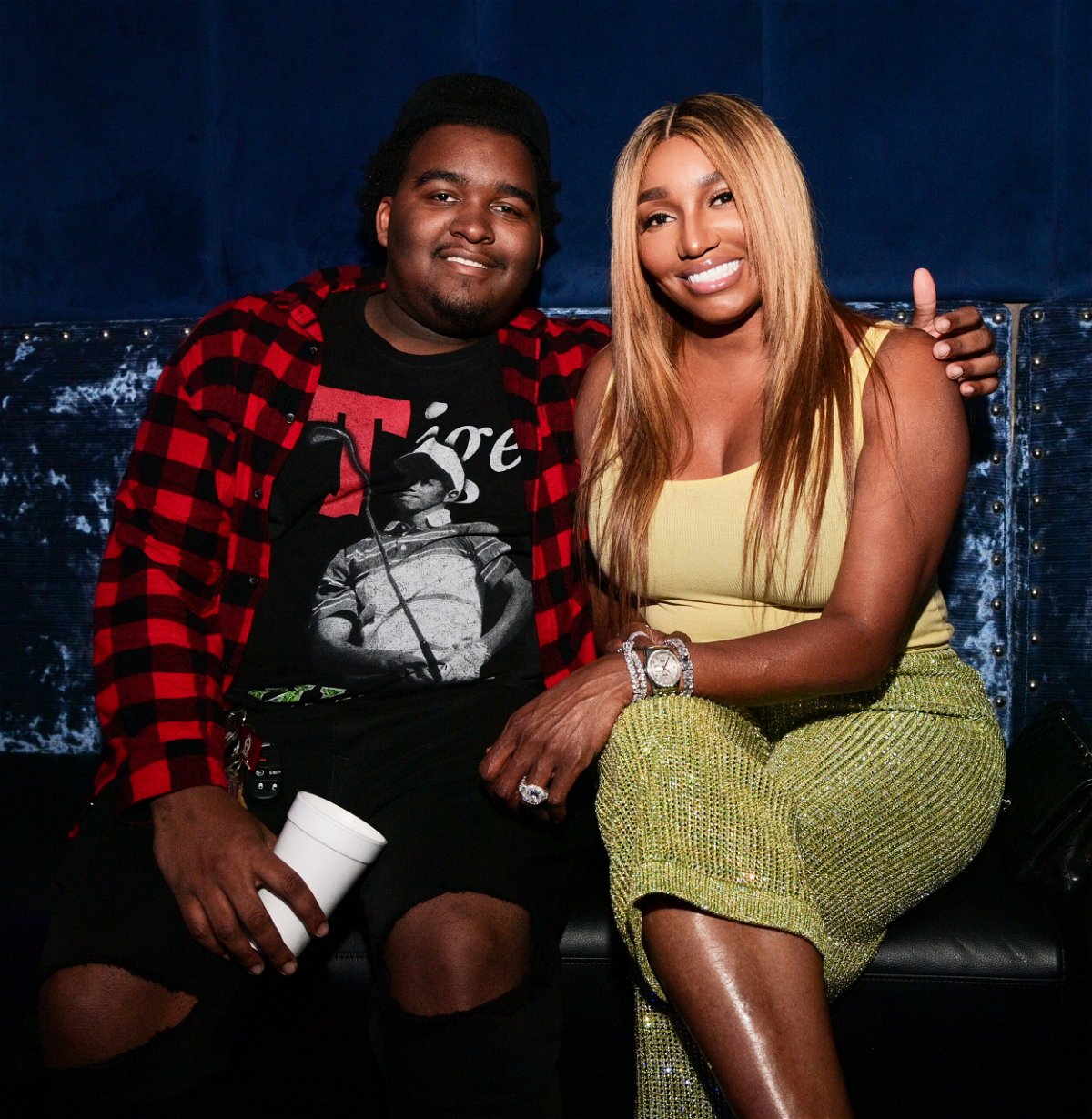 <i>Prince Williams/WireImage/Getty Images</i><br/>Brentt Leakes and NeNe Leakes in 2021. Leakes has shared that her 23-year-old son is 