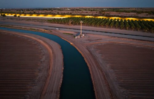 The All-American Canal carries Colorado River water to irrigate farms in southern California's Imperial Valley. California is offering to cut 130 billion gallons of water a year to save the Colorado River.
