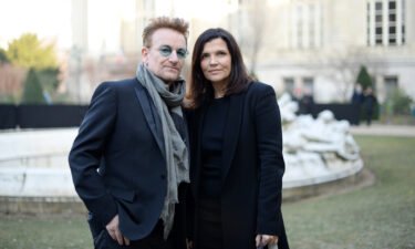 Bono (left) and Ali Hewson are pictured here in 2017. The couple has been married for 40 years.