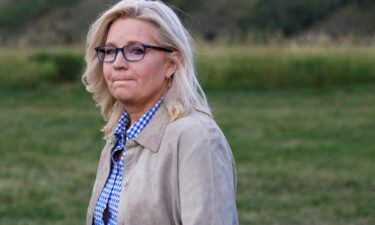 Rep. Liz Cheney is seen here on the night of her primary loss in August. Cheney told Arizona voters on October 5 that they will play a critical role in "ensuring the future functioning of our constitutional republic."