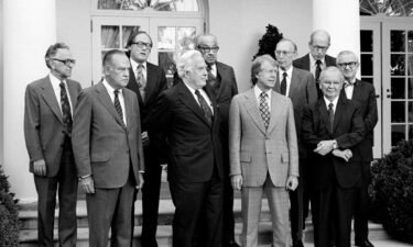 The first time the Supreme Court upheld the use of affirmative action in college admissions the justices spent months strategizing. U.S. President Jimmy Carter is pictured here with Supreme Court Justices in September 1977.