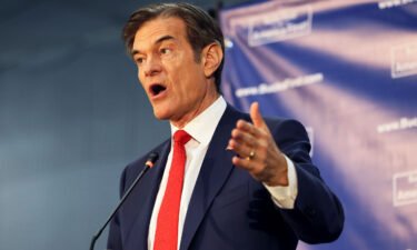 Pennsylvania Republican Senate nominee Mehmet Oz speaks during a GOP leadership forum at Newtown Athletic Club on May 11. Oz's medical research record is coming under new scrutiny.