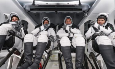 The NASA SpaceX Crew-4 astronauts (from left) Jessica Watkins