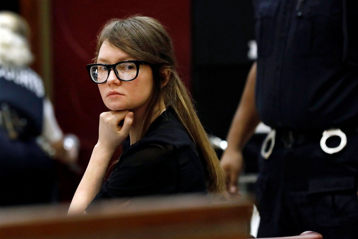 <i>Richard Drew/AP/FIle</i><br/>Anna Sorokin sits at the defense table during jury deliberations in her 2019 trial. A U.S. immigration judge cleared the way this week for her to be released from detention to home confinement while she fights deportation.