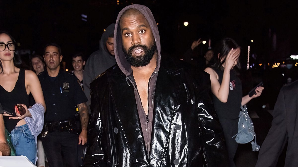 <i>Gilbert Carrasquillo/GC Images/Getty Images/FILE</i><br/>Kanye West's Twitter account is locked for an anti-Semitic tweet. West here leaves an event at New York Fashion Week last month.