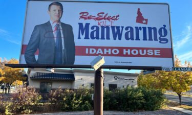 Dustin Manwaring billboard vandalized