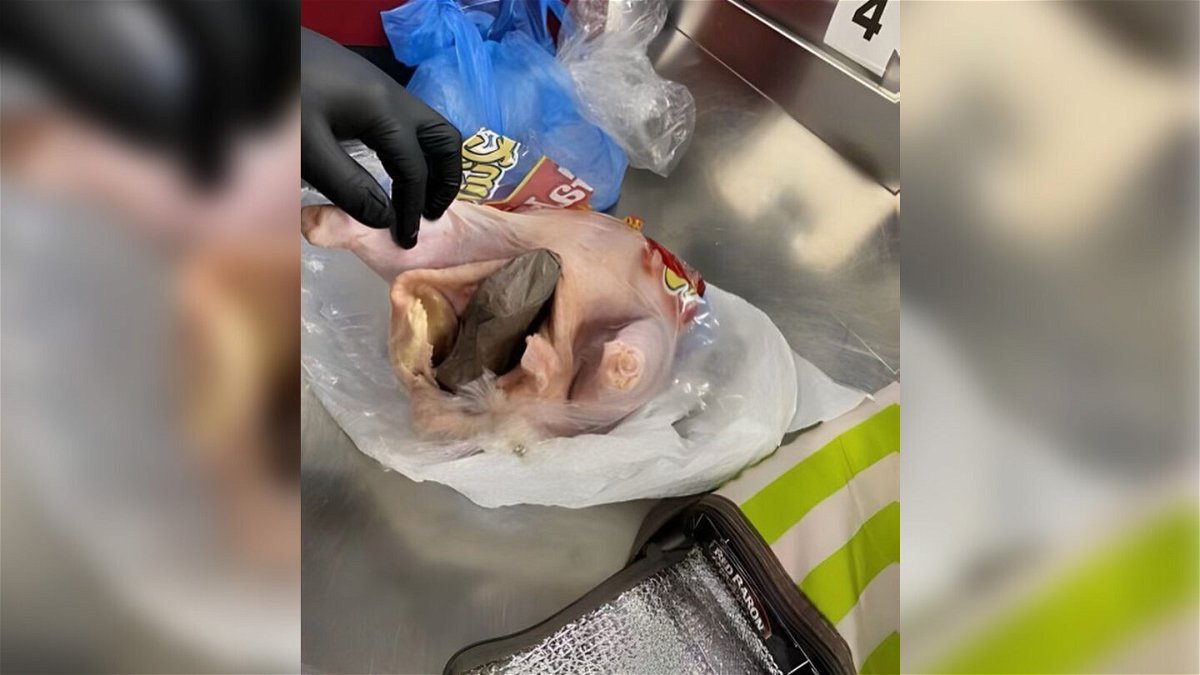 <i>TSA</i><br/>A gun was found inside a raw chicken at an airport security checkpoint.