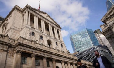 The Bank of England raised interest rates by three quarters of a percentage point on Thursday.