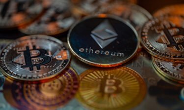 Bitcoin and other cryptocurrencies tumbled on November 8 after a dispute between two of the biggest players in the sector spread fear among investors. Digital Cryptocurrency Ethereum Crypto and Bitcoin are pictured here in Belgium on September 22.
