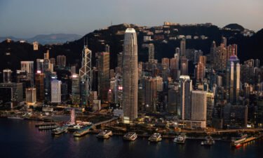 Hong Kong's government said on November 7 it was relaxing COVID-19 restrictions on inbound tour groups. A general view of Two International Finance Centre (IFC)