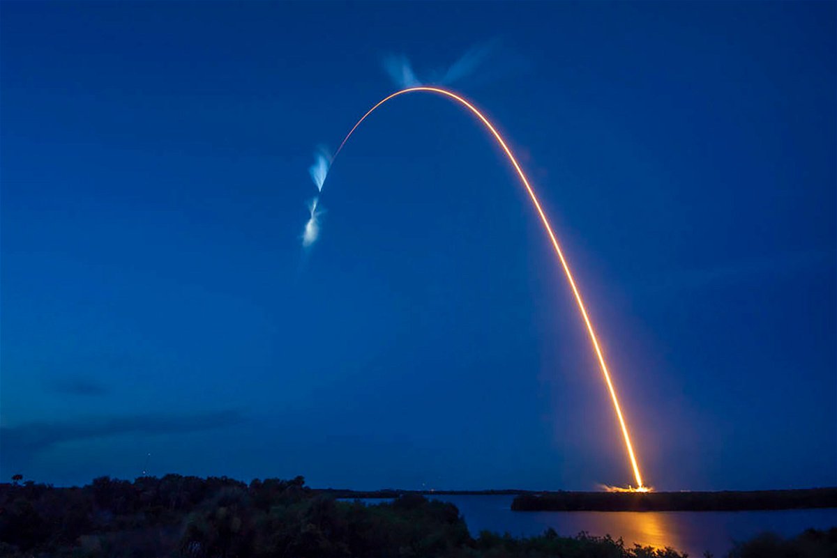 <i>SpaceX</i><br/>Dwarf tomato seeds will launch to the International Space Station aboard SpaceX's next resupply flight. SpaceX Falcon 9 rocket carrying the Dragon cargo spacecraft here lifts off from NASA's Kennedy Space Center in Florida on July 14.