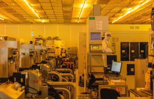 Nexperia in the United Kingdom was told to sell at least 86% of its stake in Newport Wafer Fab. A manufacturing room at Newport Wafer Fab is pictured here in Newport