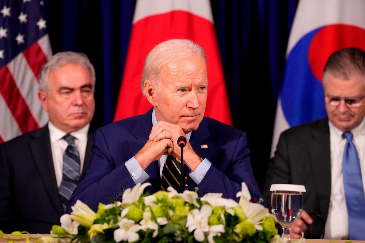<i>Alex Brandon/AP</i><br/>President Joe Biden is seen on the sidelines of the ASEAN summit in Phnom Penh