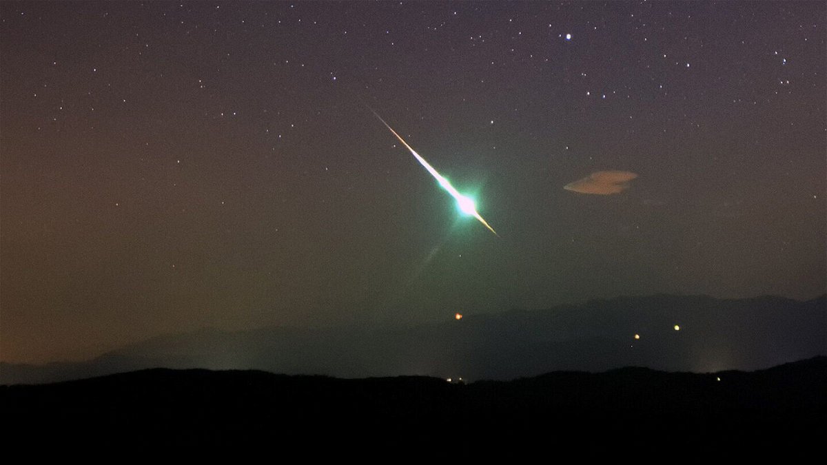 <i>Marko Korosec/Solent News/Shutterstock</i><br/>A bright fireball is seen above Brkini