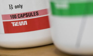 New York Attorney General Letitia James has secured $523 million from Teva Pharmaceuticals for its role in the opioid crisis. Pictured is a Teva prescription drug in a pharmacy in Remington