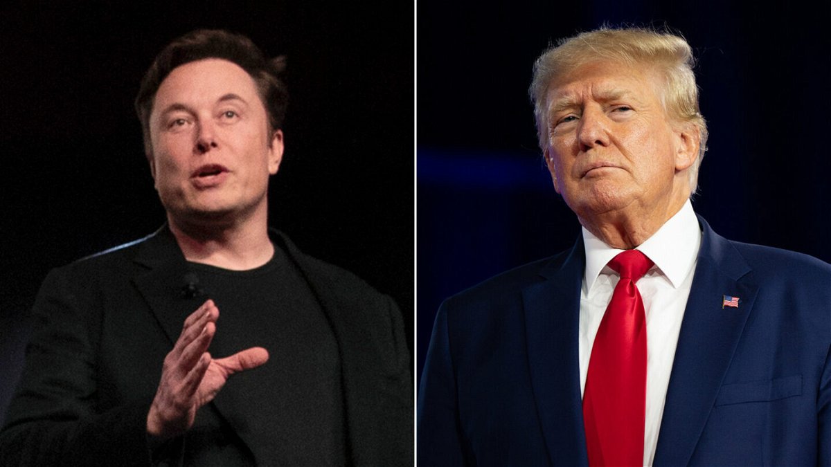<i>Jae C. Hong/AP/Brandon Bell/Getty Images</i><br/>Elon Musk (left) and Former President Donald Trump (right) file photos