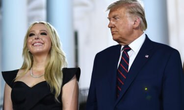 Former President Donald Trump (right) stands with daughter Tiffany Trump at the White House in August of 2020.