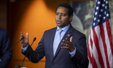 Rep. Joe Neguse of Colorado said in a letter to Democratic House colleagues on November 10 that he is running for Caucus Chair. Neguse is seen here in November 2021 at the US Capitol.