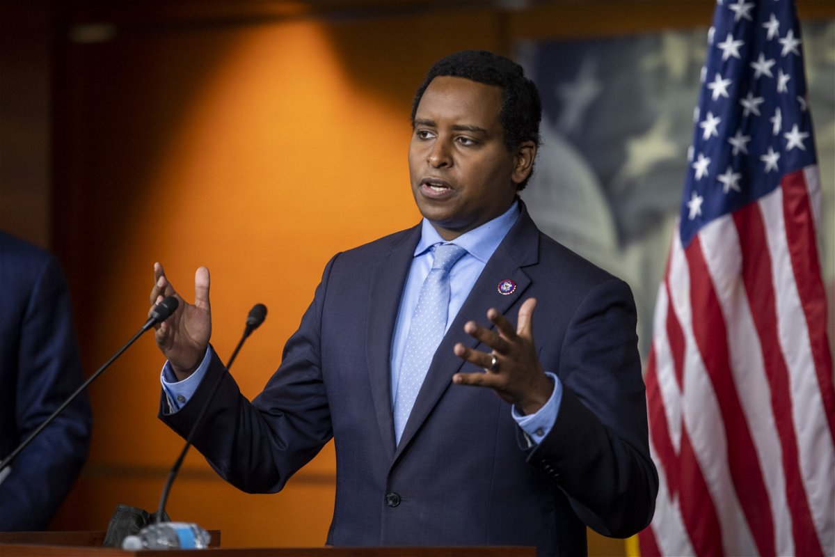 <i>Rod Lamkey/CNP/Sipa/Reuters</i><br/>Rep. Joe Neguse of Colorado said in a letter to Democratic House colleagues on November 10 that he is running for Caucus Chair. Neguse is seen here in November 2021 at the US Capitol.