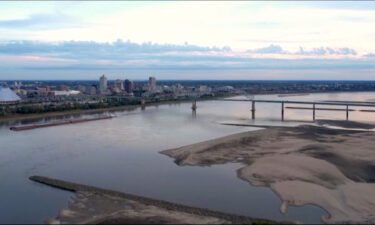The Mississippi River is experiencing record-low water levels.