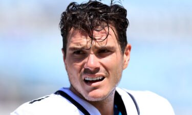 A judge has dismissed a lawsuit filed by former NFL kicker Josh Lambo against the Jacksonville Jaguars. Lambo here warms up prior to the game against the Arizona Cardinals on September 26