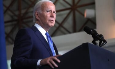 President Joe Biden speaks during a Democratic National Committee event at the Columbus Club in Washington